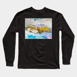 Seal watercolor hand drawn Long Sleeve T-Shirt